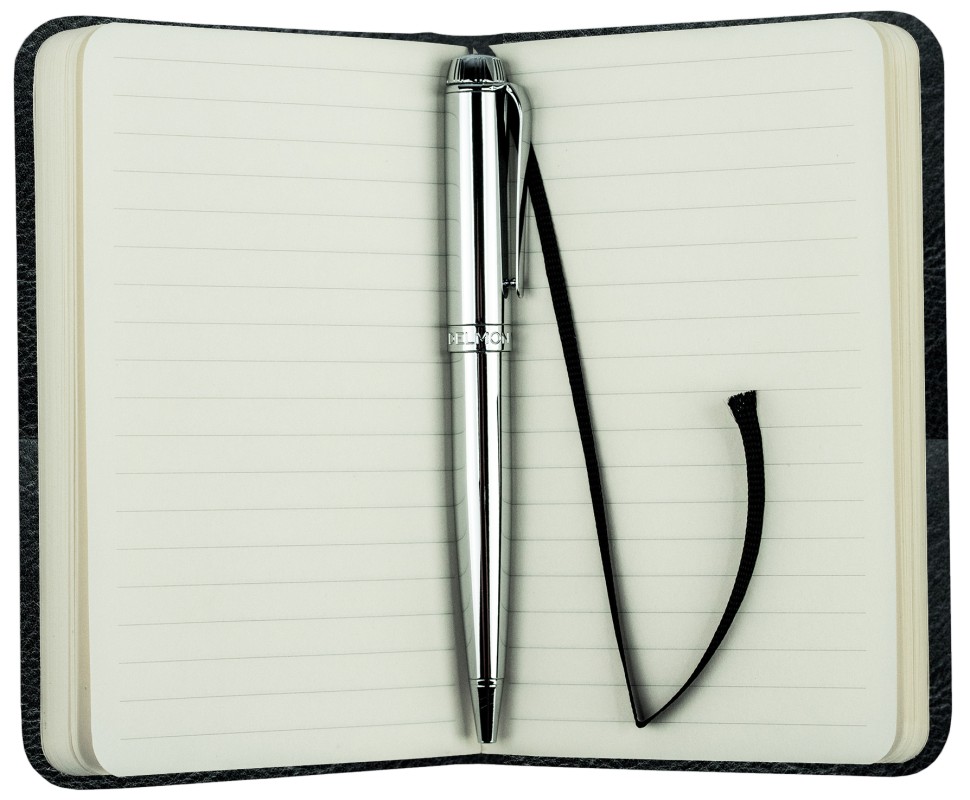 Notizbuch Pocket Format (gebunden) | Echtleder | VINTAGE schwarz